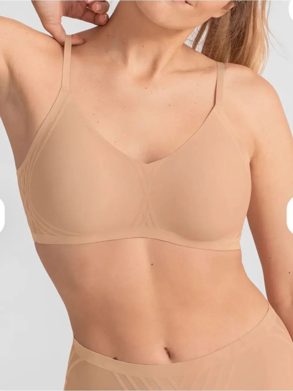 Honeylove Silhouette Bra Sand Color Wireless Comfort Bra XL